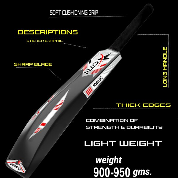 fiber bat Black Plastic Tennis Ball -Plastic Bat Full Size plastic bat​