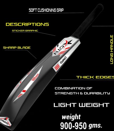 fiber bat Black Plastic Tennis Ball -Plastic Bat Full Size plastic bat​