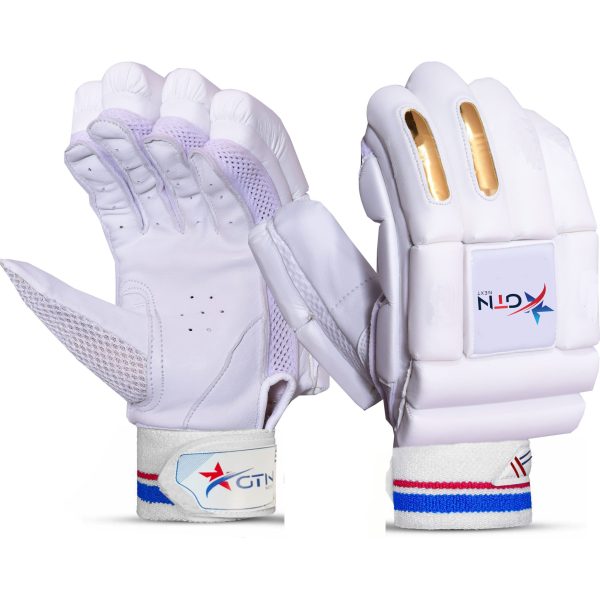 Perfect Cricket Gloves Batting for Right Hand Batsmen – Big Size, Gold Finish Double Layer Protection and Style